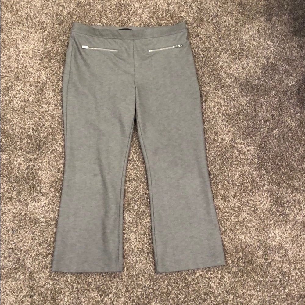 Ann Taylor grey zipper pocket trousers